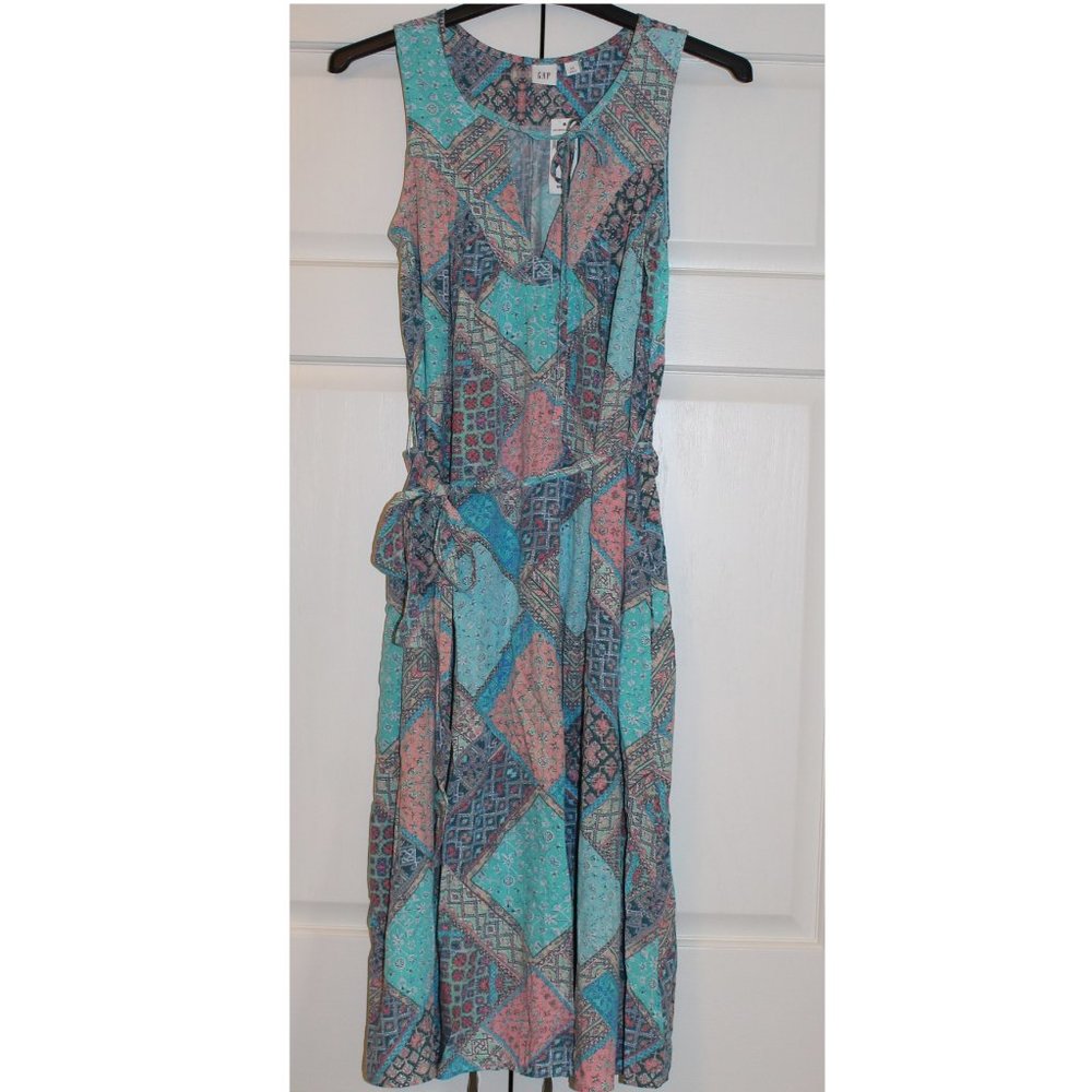 Gap summer DRESS XS small pockets floral patchwork